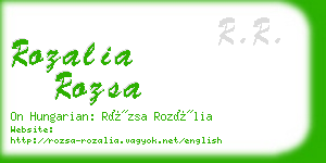 rozalia rozsa business card