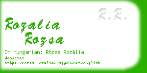 rozalia rozsa business card